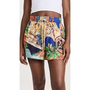 Zimmermann Alight Nautical Map Drawstring Silk Shorts AU2 / US8 NWT $425